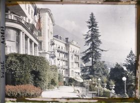 Image représentant Accords de Locarno, le Grand Hôtel de Locarno, résidence des délégation à l'exception de l'Allemagne