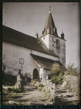 Image représentant France , Alos, L'Eglise d'Alos et le Cimetière