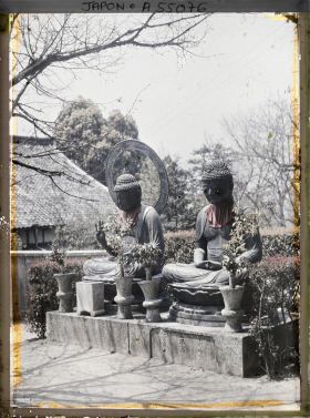 Image représentant Temple Konkaikômyôji (Kurodani) : statues d'Amida en bronze