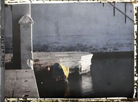 Image représentant Femme puisant de l'eau dans le lac Pichola