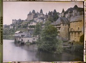 Image représentant Vue de la ville et des bords de la Vézère, avec les tanneries au premier plan