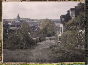 Image représentant France, Orthez, Vue d'ensemble vers le faubg de Départ, prise des Remparts de Gaston Phœbus