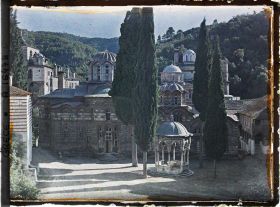 Image représentant Turquie, Hilendar, Ensemble de la Grande Cour du Monastère