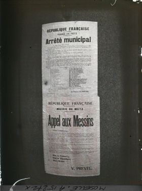 Image représentant Affiche de l'arrêté municipal du nouveau maire V. Prével