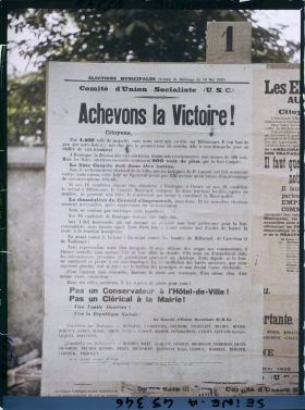 Image représentant Affiche pour les élections municipales, Comité d'Union Socialiste