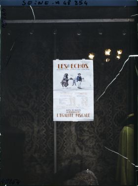 Image représentant Affiche du journal Les Echos pour l'égalité fiscale