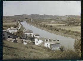 Image représentant France, Guiche, Panorama pris du Château vers le Pont du Chemin de fer
