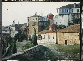 Image représentant Mont Athos, Dochiariou, Vue extérieure du Monastère