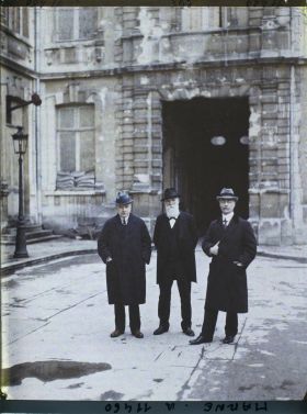 Image représentant Portrait du docteur Langlet, maire de Reims et de ses deux adjoints