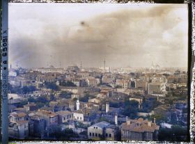 Image représentant Panorama pris d'un minaret de la Aya Sofya Camii ("mosquée Sainte-Sophie")