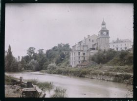 Image représentant France, Varennes (CT) Meuse (1840h), Les bords de l'Aire à Varennes