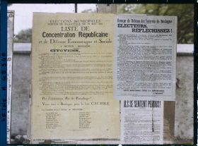 Image représentant Affiche pour les élections municipales, Concentration Républicaine