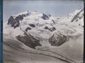 Image représentant Le mont Rose et le glacier du Gorner depuis le Gornergrat