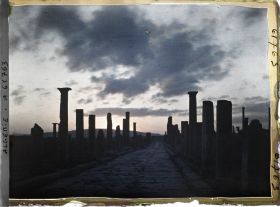 Image représentant Algérie, Soleil levant sur le Decumanus Maximus