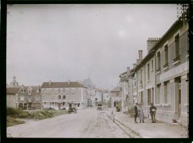 Image représentant France, Varennes (CT) Meuse (1840h), Entrée de Varennes par la route de Cheppy