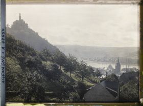 Image représentant Allemagne, Braubach, Contre jour sur le Marksbourg