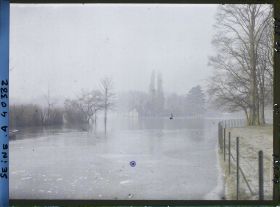 Image représentant Inondations au bois de Boulogne, le moulin de Longchamp