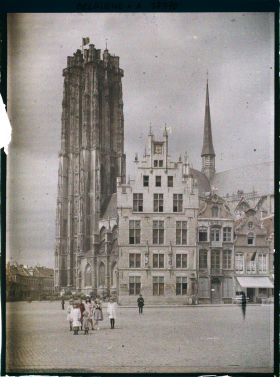 Image représentant Belgique, Malines, La Tour St Rombaut vue de la Grande Place