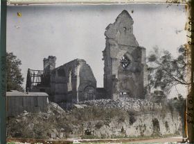 Image représentant France, Autriches, Eglise, Ruines, façade