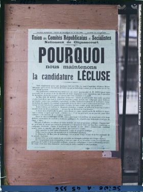 Image représentant Affiche pour les élections municipales, Lécluse